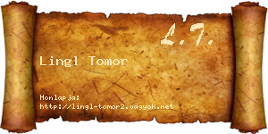 Lingl Tomor névjegykártya